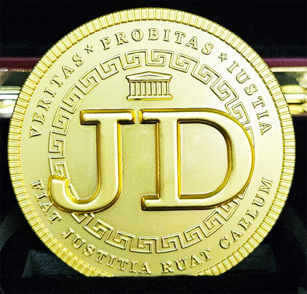 Doctorum's JD Coin is indeed a remarkable tribute and an exceptional gift for the attorney or JD in your life. Whether celebrating a new Law school program graduate or honoring the seasoned attorney (JD), this unique creation is sure to make a lasting impression.