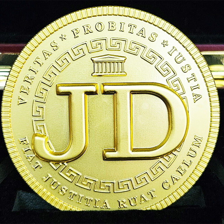 Doctorum's JD Coin is indeed a remarkable tribute and an exceptional gift for the attorney or JD in your life. Whether celebrating a new Law school program graduate or honoring the seasoned attorney (JD), this unique creation is sure to make a lasting impression.